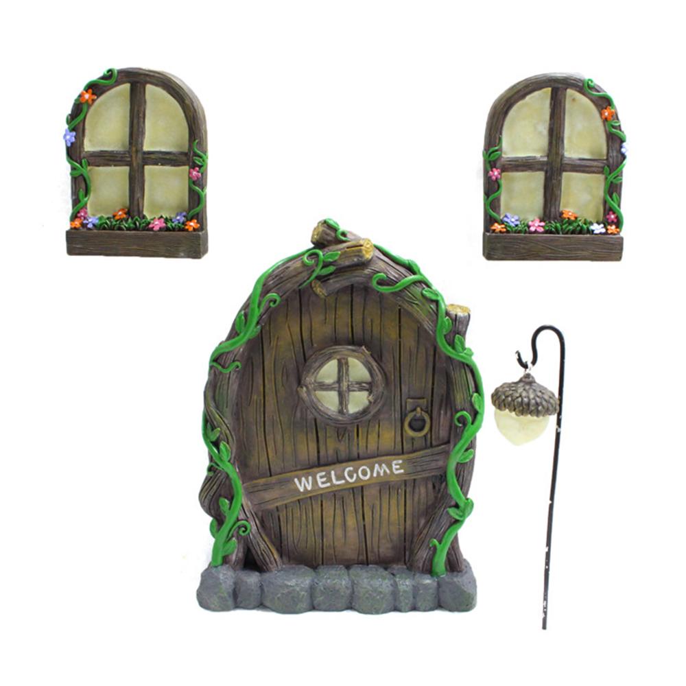 Fairy Door and Windows for Tre - مراجعة Kids Outdoor Fairy Garden وسعره