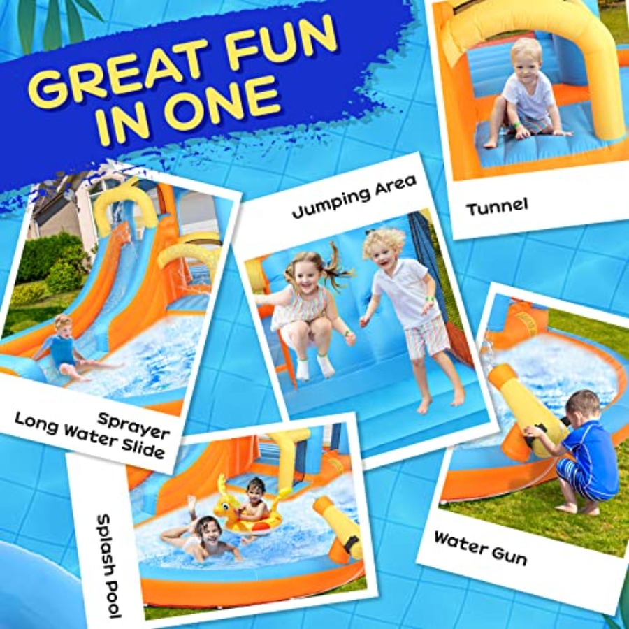 Outdoor backyard 5-in-1 inflat - مراجعة Kids Outdoor Climbing Wall وسعره