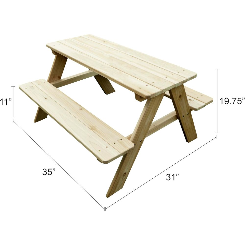 Outdoor Wooden Picnic Bench fo - مراجعة Kids Outdoor Dining Table وسعره