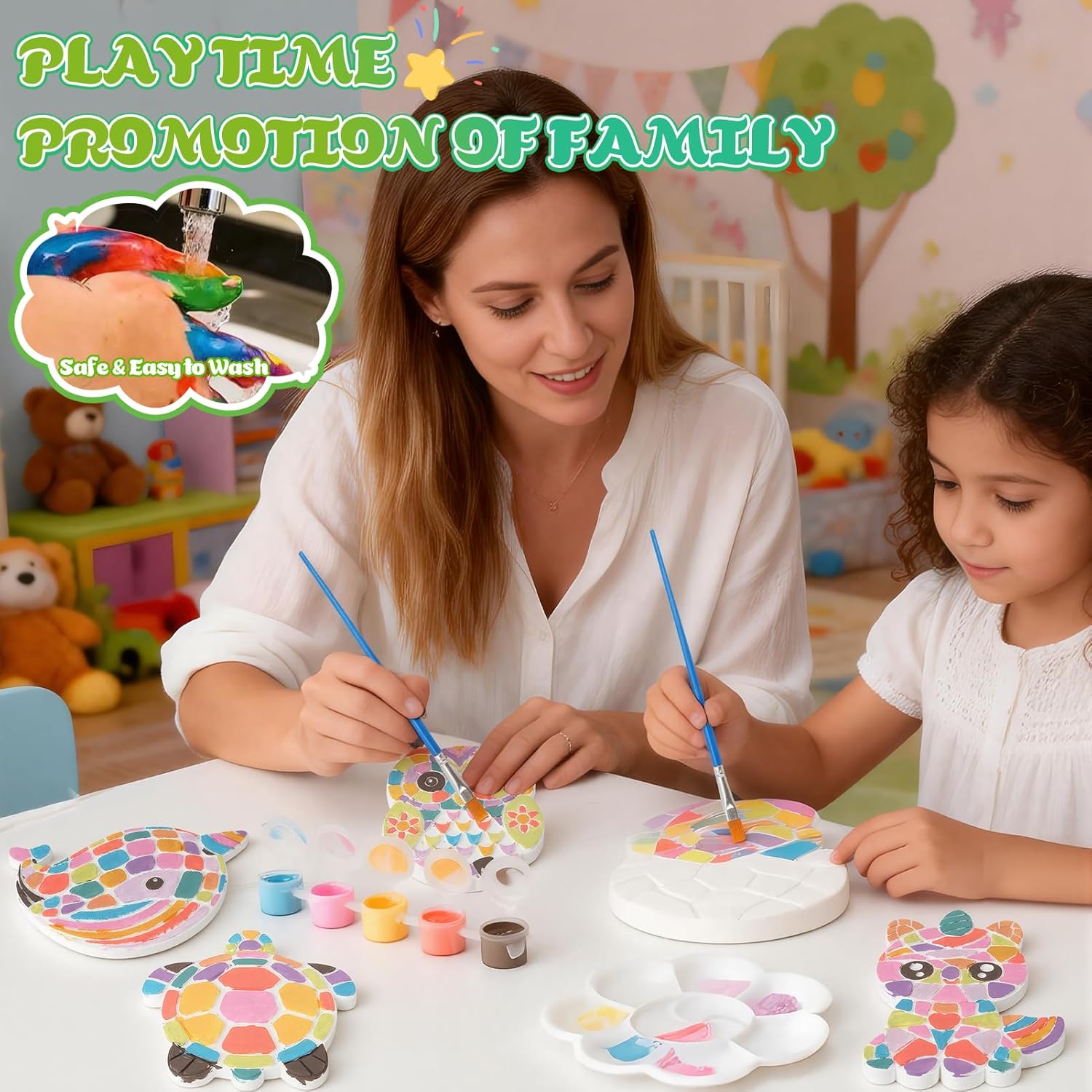 5-Pack Stepping Stones Paintin - مراجعة Kids Outdoor Garden Set وسعره