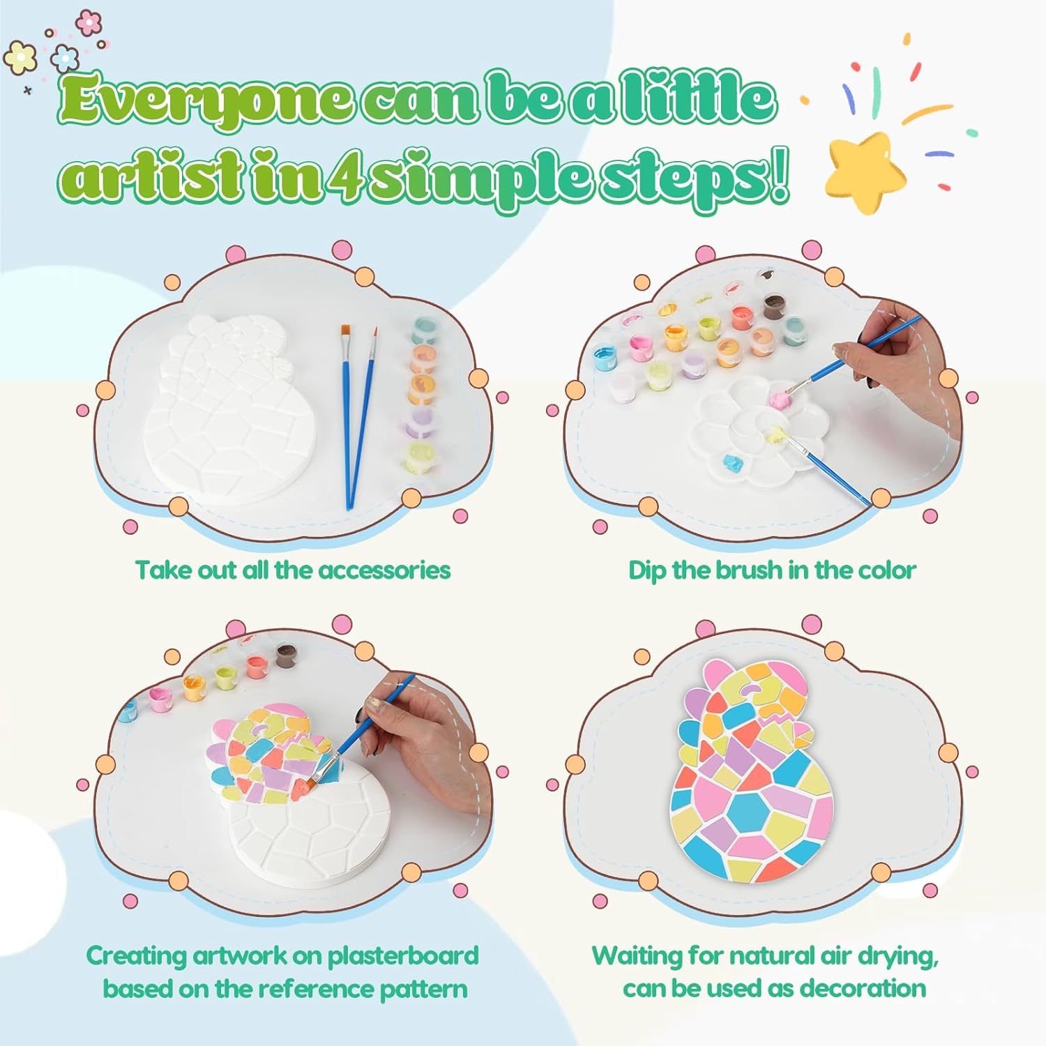 5-Pack Stepping Stones Paintin - مراجعة Kids Outdoor Garden Set وسعره