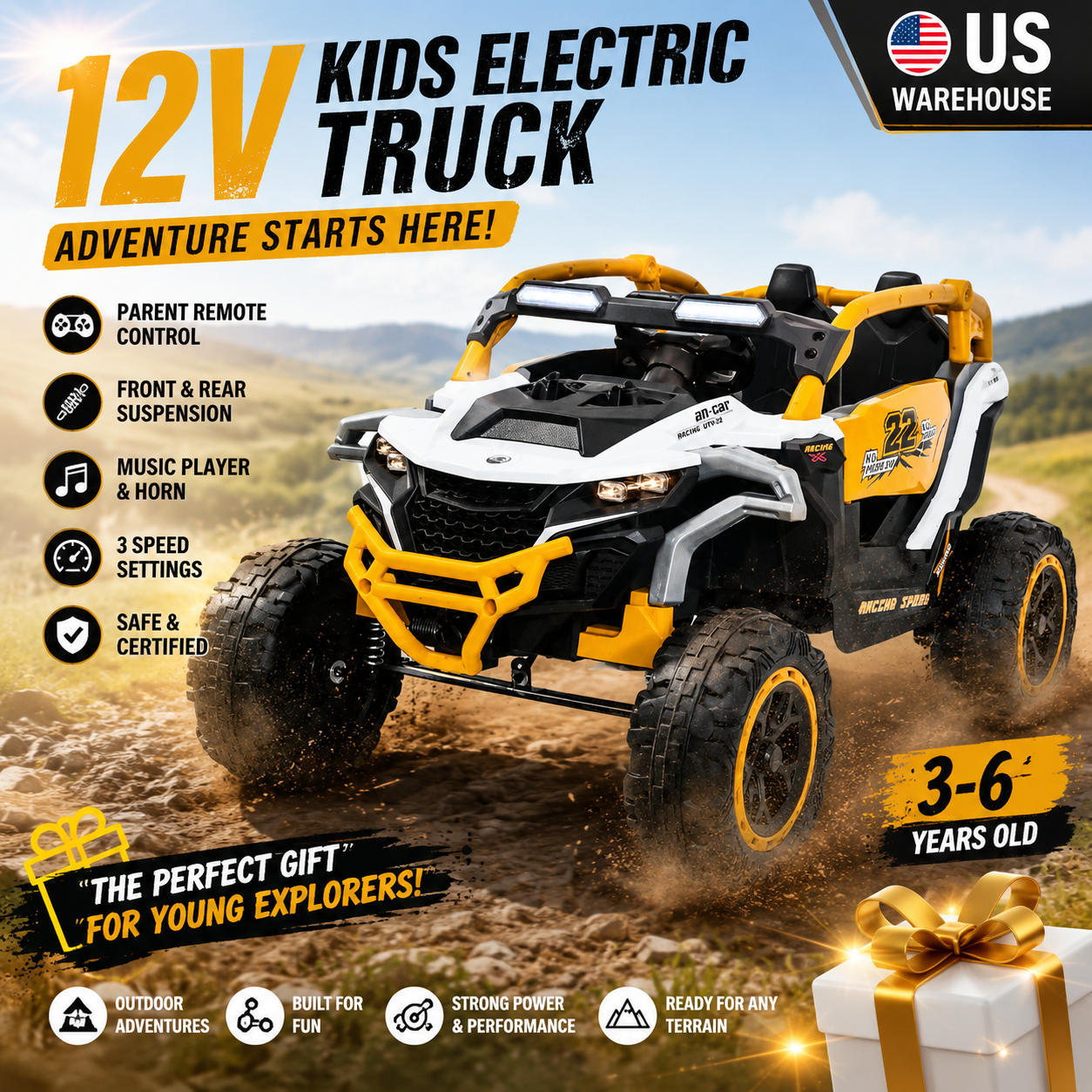12V Kids Electric Truck Ride o - مراجعة Kids Outdoor Ride On وسعره