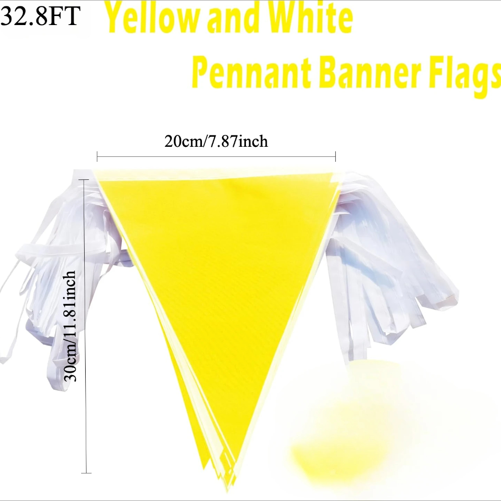 32.8FT Yellow White Pennant Ba - مراجعة Q Kids Outdoor وسعره