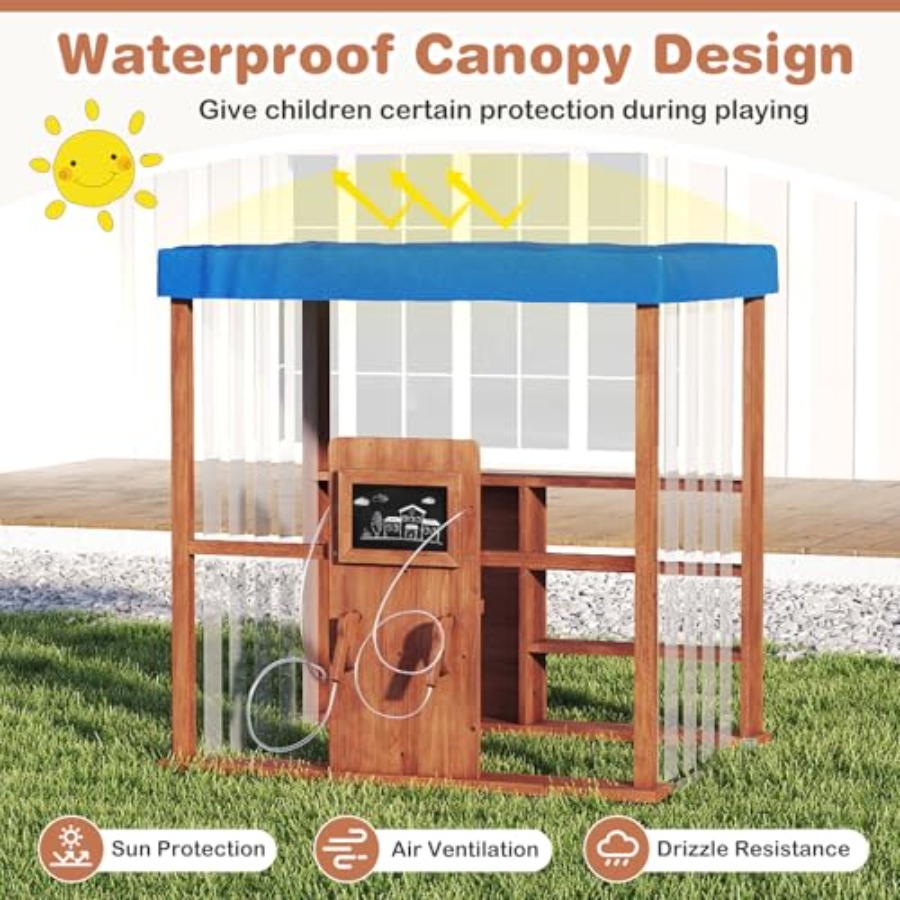 Outdoor kids gas station playh - مراجعة Kids Outdoor Chalkboard وسعره