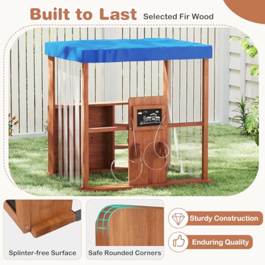 Outdoor kids gas station playh - مراجعة Kids Outdoor Chalkboard وسعره